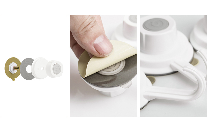 韩国原产Glaster无痕挂钩塑料挂钩吸盘挂钩3个装 白色