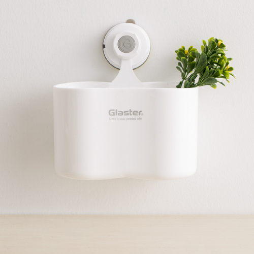 韩国原产Glaster无痕防水强力挂架浴室多用途收纳盒 白色