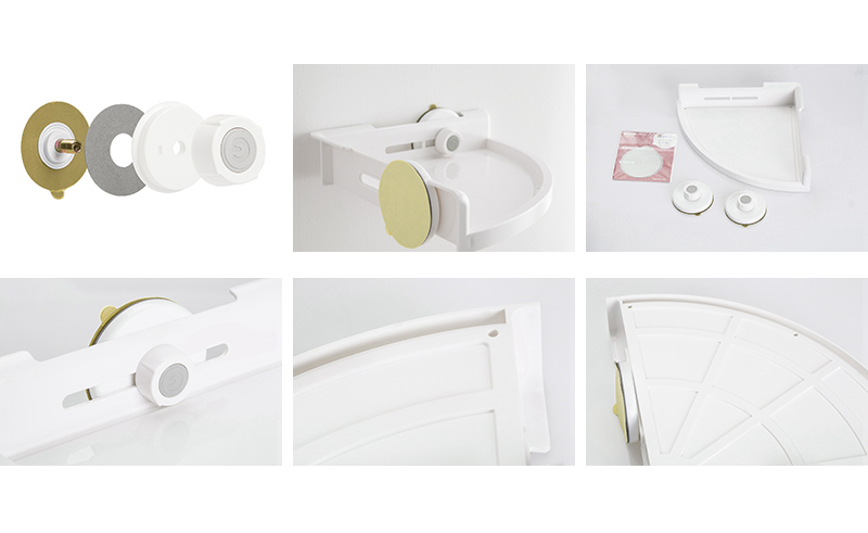 韩国Glaster强力无痕吸盘墙角挂架置物架储物架