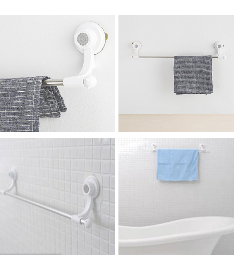 韩国原产Glaster强力无痕吸盘毛巾挂架毛巾架单杆