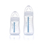 法国原产natae宽口婴儿奶瓶含硅胶奶嘴2件套礼盒装 白色