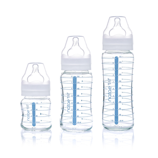 法国原产natae宽口婴儿奶瓶含硅胶奶嘴3件套礼盒装