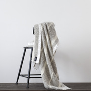 新西兰原产Stansborough指环王系列雪宝宝加缎灰羊毛盖毯