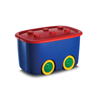 意大利原产KIS玩趣食品级环保材质收纳箱储物箱周转箱附滚轮L