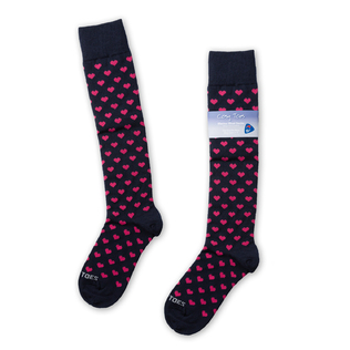 新西兰原产Cosy Toes美利奴羊毛长筒袜羊毛袜子粉色心型