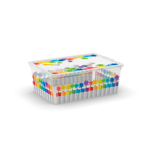 意大利原产KIS食品级环保收纳箱储物箱炫彩艺术 彩色 S