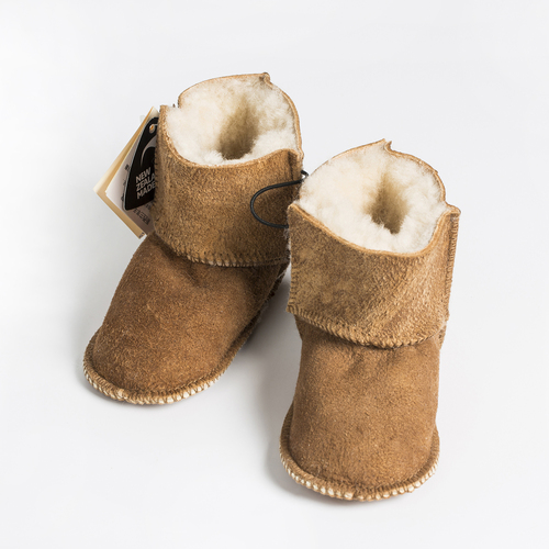 新西兰原产Classic Sheepskin羊毛儿童冬季短靴雪地靴2-3岁 棕色