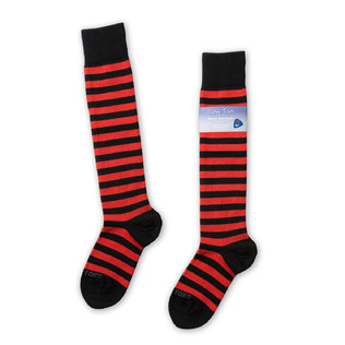 新西兰原产Cosy Toes美利奴羊毛长筒袜羊毛袜子红色条纹