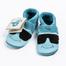 德国原产Pantolinos自然植物软皮学步鞋儿童鞋（黑眼睛） 蓝色 S