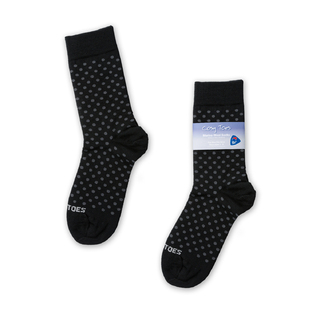新西兰原产Cosy Toes美利奴羊毛中筒袜羊毛袜子黑色点状