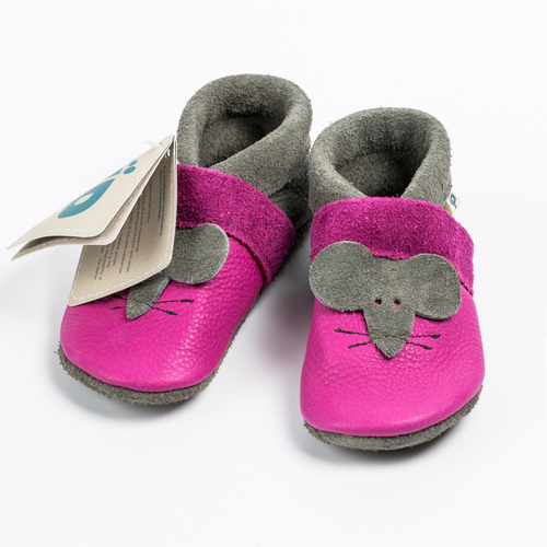 德国原产Pantolinos 植物软皮学步鞋儿童鞋（老鼠） 紫色 S