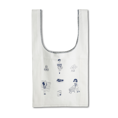 韩国原产1537搞怪单肩包时尚手提包环保购物袋 白色