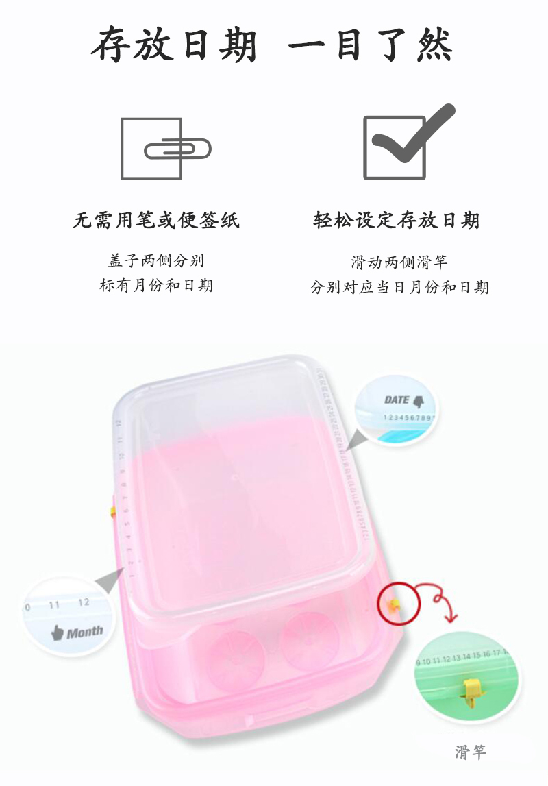 韩国原产RRE一粒粒食物分格收纳盒制冰盒冰块模2格 白色