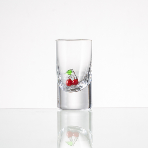 奥地利原产Kisslinger Kristall手工吹制小酒杯水晶玻璃杯 樱桃