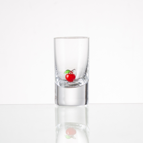 奥地利原产Kisslinger Kristall手工吹制小酒杯水晶玻璃杯 红果