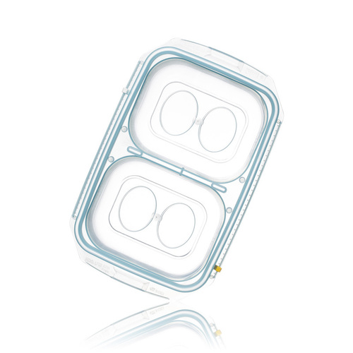 韩国原产RRE一粒粒食物分格收纳盒制冰盒冰块模2格 蓝色