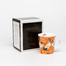 英国原产丹侬Dunoon骨瓷水杯马克杯茶杯LOMOND型 仙鹤系列 橙色款 黑色礼盒