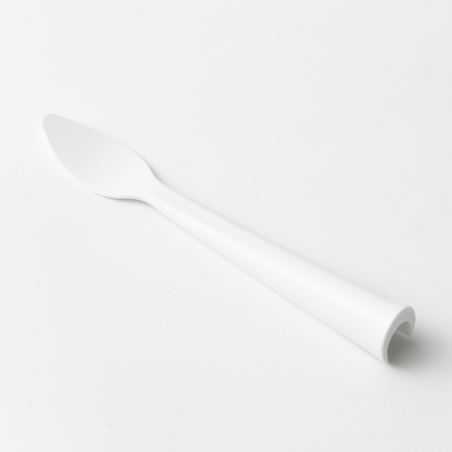 日本ECHO 多功能小勺子塑料水果勺蛋糕勺甜品勺 果酱勺 白色