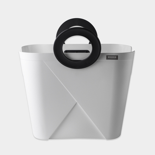 韩国原产Woorim创意设计洗衣筐收纳筐脏衣篮40L 白色
