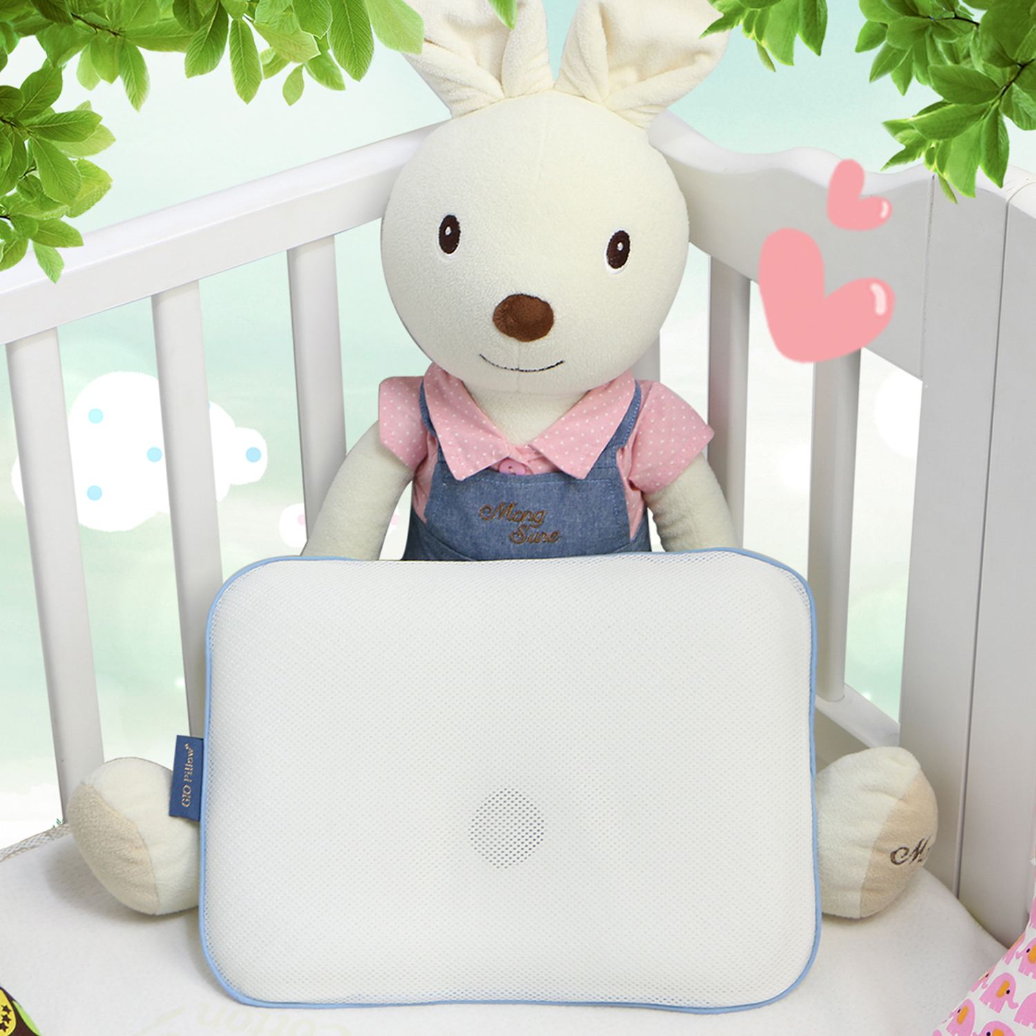 韩国原产吉奥GIO新生儿防偏头矫正定型枕透气枕婴儿枕头