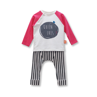 韩国原产philli imps精梳棉婴幼儿内衣宝宝长袖长裤开领