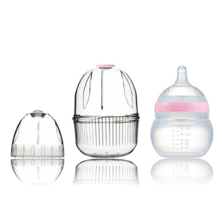 韩国原产Mamachi 宽口径全硅胶奶瓶160ml精装1孔0-3个月