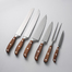 意大利原产VALGOBBIA厨房刀具套装红木刀座6件 锻造系列 棕色