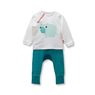 韩国原产philli imps精梳棉婴幼儿内衣宝宝长袖长裤开领