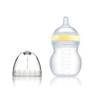 韩国原产Mamachi 宽口径全硅胶奶瓶260ml简装2孔3-6个月