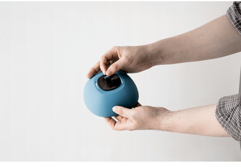 韩国原产250 Design贴壁式碗状硅胶除湿器衣柜吸湿干燥器 浅蓝