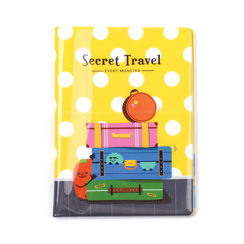 韩国原产LUCALAB短款卡通护照夹收纳夹皮夹 黄色