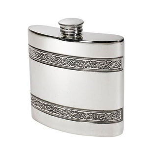 英国原产WENTWORTH PEWTER锡制酒壶便携酒壶带状纹路酒壶