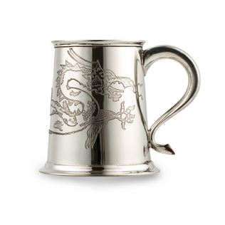 英国原产WENTWORTH PEWTER锡制酒杯啤酒杯烈酒杯中国龙