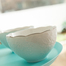 日本原产AITO桂由美浮雕美浓烧陶瓷银边碗葡萄刻花5件套 白色