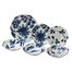 日本原产AITO Botamical美浓烧陶瓷餐盘餐碗碟子 6件套装 蓝白