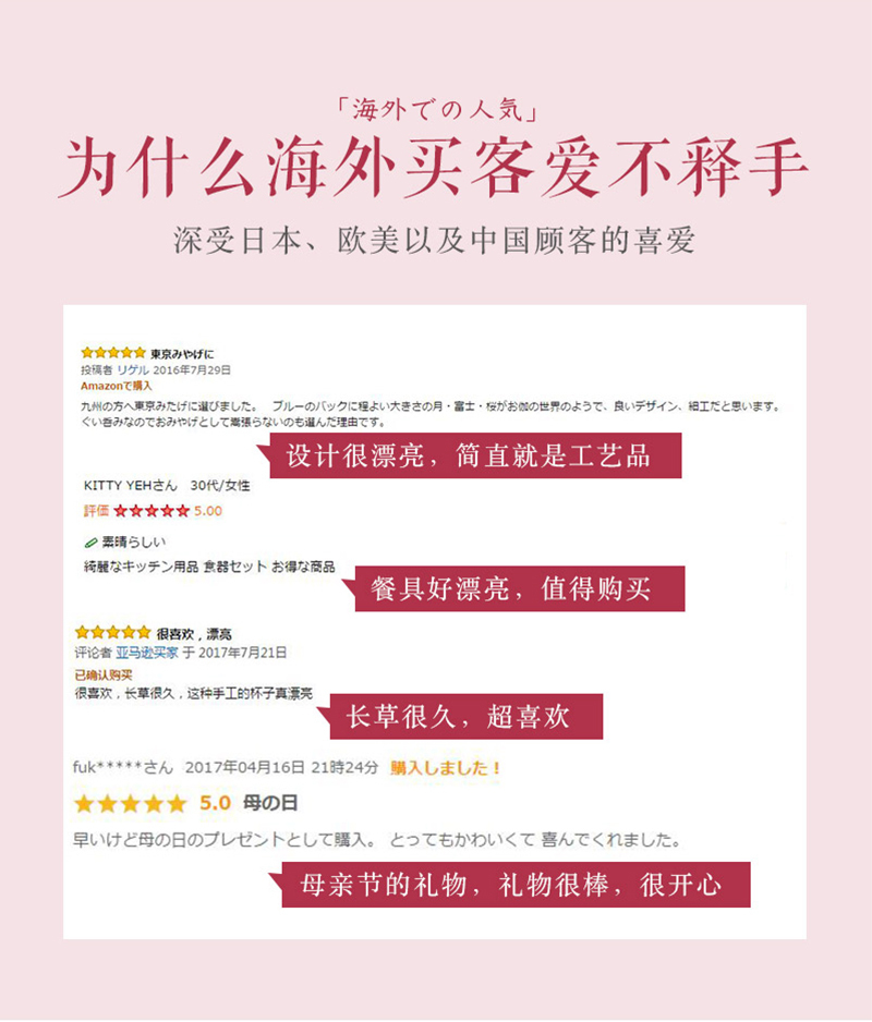 日本原产AITO Nordic Flower美浓烧陶瓷盘点心碟5件套装 彩色