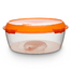 意大利原产Cosmoplast手提蛋糕盒保鲜盒 塑料盒 超厚实 橙色