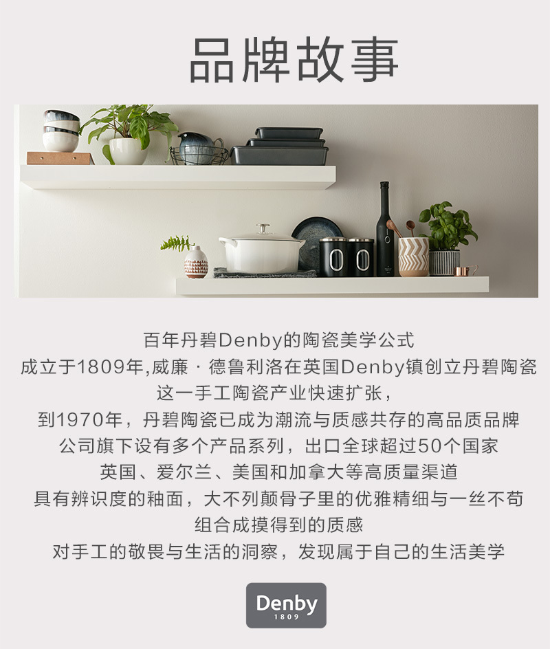 英国Denby蔚蓝海岸系列 典藏马克杯水杯 海岸线