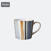英国Denby手绘棕色条纹系列 陶瓷马克杯水杯