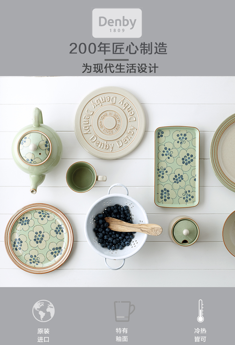 英国Denby典藏系列 马克杯水杯 嫩绿