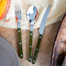 法国Sabre Paris西餐具 BISTROT UNIS系列 深绿 餐具 餐叉22cm