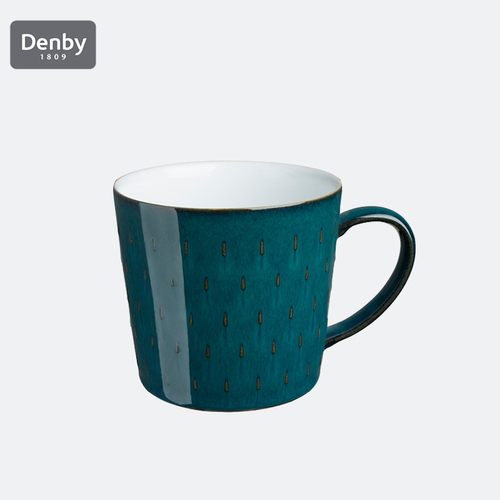 英国原产Denby绿林心雨系列 陶瓷马克杯陶瓷水杯 绿林心雨