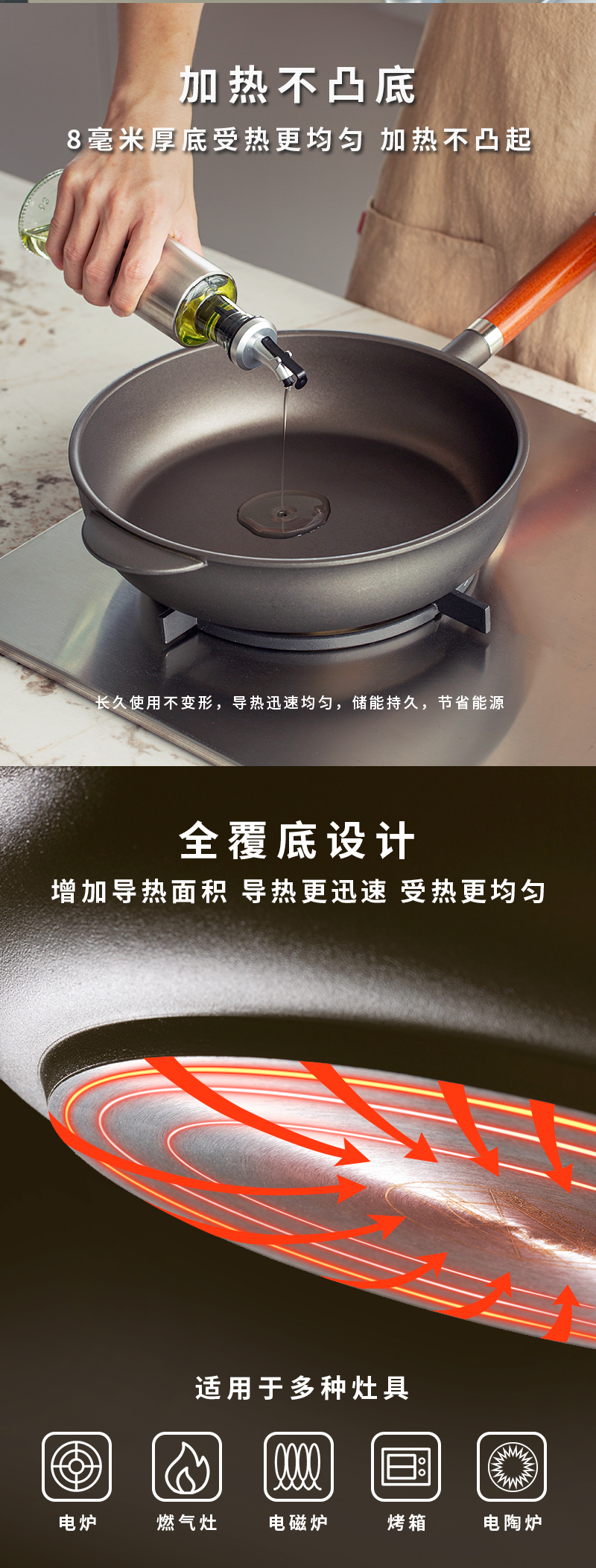 意大利原产PENTOLPRESS朱利安系列煎炒两用锅24cm（通用款） 棕色