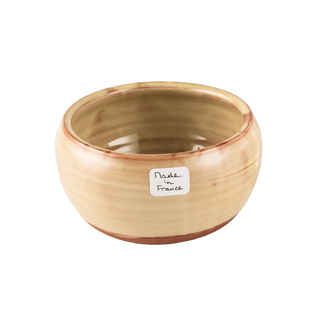 法国原产Barbotine男孩图案陶制儿童碗圆碗