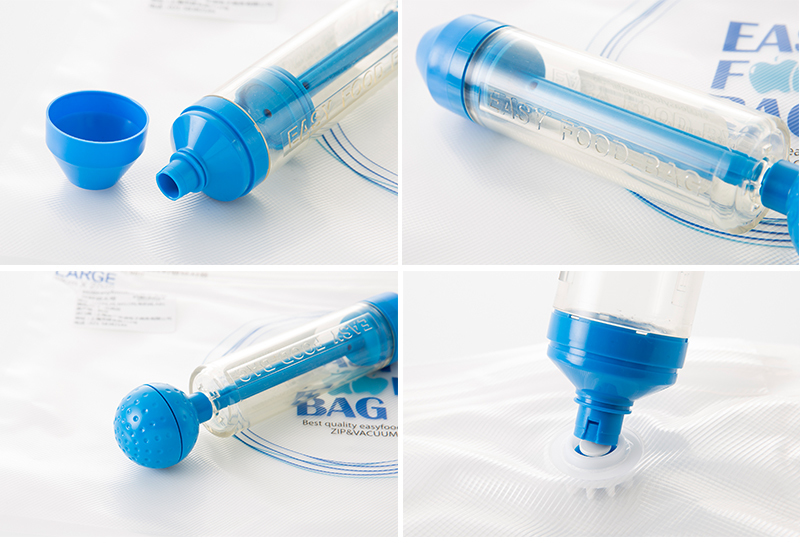 韩国原产EASY FOOD BAG手动抽气筒真空抽气筒 天蓝