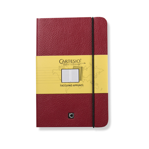 意大利原产CARTESIO四色日记本横格笔记本 红色小号
