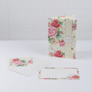 意大利原产kartos玫瑰花园系列信封+贺卡（10pcs）