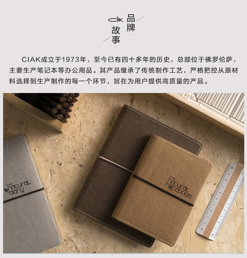 意大利原产CIAK横格笔记本 绿色