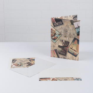 意大利原产kartos威尼斯系列信封+贺卡（10pcs）