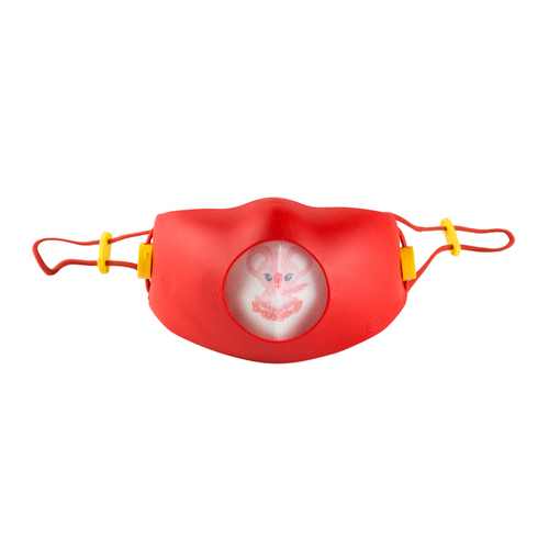 韩国原产Hoooah防护口罩防护面罩儿童款2-5岁 红色
